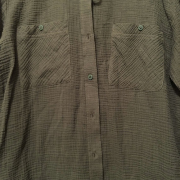 NWT $79 Sanctuary Boyfriend Relaxed and Oversized Blouse in Cadet - size XSP! - Picture 9 of 10